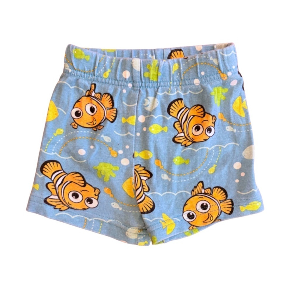 Vintage Kids Disney Finding Nemo Stretchy Printed Shorts Size 18M